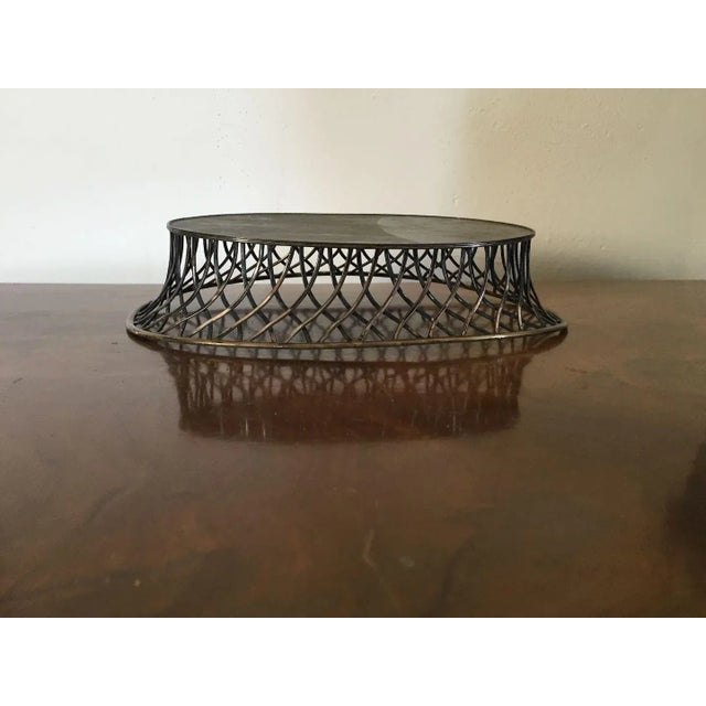 1810 Old Sheffield Silver on Copper Woven Basket For Sale - Image 10 of 11