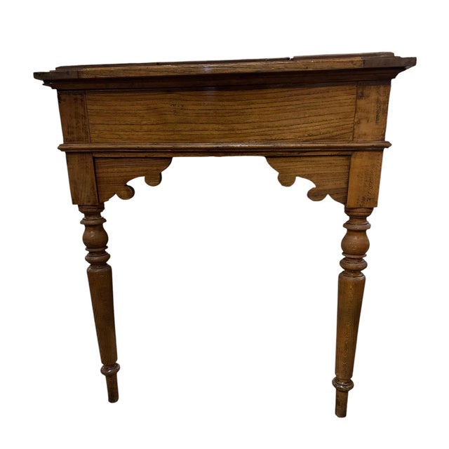 Wood French Elm Wood Writing Desk, Circa 1900-20’s For Sale - Image 7 of 10
