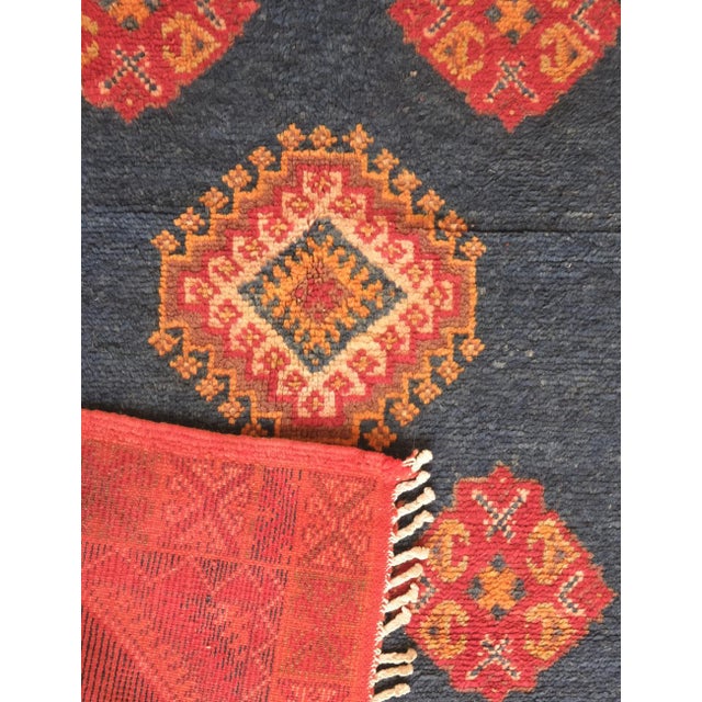 Blue 1980s Small Tribal Moroccan Rug - 5.1 X 3.6 Ft For Sale - Image 8 of 8