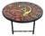 Vintage Round Graphic Red and Yellow Ceramic Coffee Table, 1960s For Sale