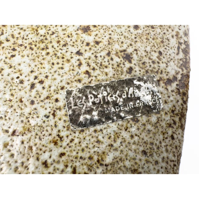 Vintage Accolay Stoneware Basket With Twisted Handle, France, 1960s For Sale - Image 14 of 16