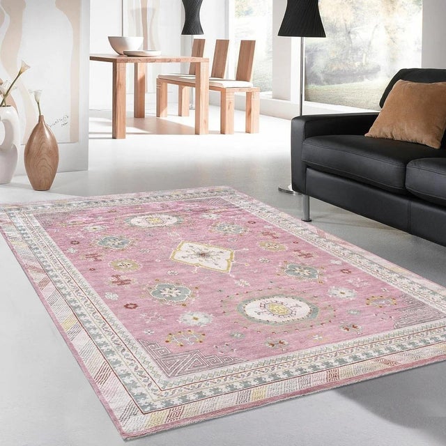 Pasargad Home Khotan Pink Wool Area Rug- 9' 2'' X 11'11'' For Sale In New York - Image 6 of 6