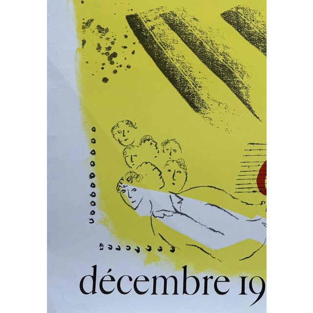 Marc Chagall, The Yellow Background, 1969, Original Lithograph For Sale - Image 5 of 6
