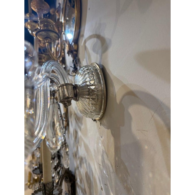 Traditional 1900s Caldwell Crystal Sconces 2 Lights - a Pair For Sale - Image 3 of 10