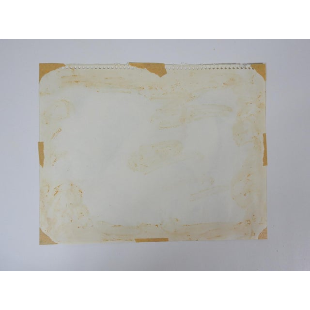 Mid 20th Century Mid 20th Century Abstract Pencil Drawing For Sale - Image 5 of 5