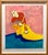 Hand Signed edition of 50 with blindstamp. Surprising Novel Woodblock and heliorelief with handpainting 18-1/2 x 16-1/4...