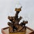 Late 20th Century Large Varnished Driftwood and Hurricane Glass Candelabra For Sale - Image 5 of 6