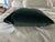 Velvet pillows with down inserts and zipper closure. The blue is a dark teal, similar to Sherwin Williams Seaworthy 7620...