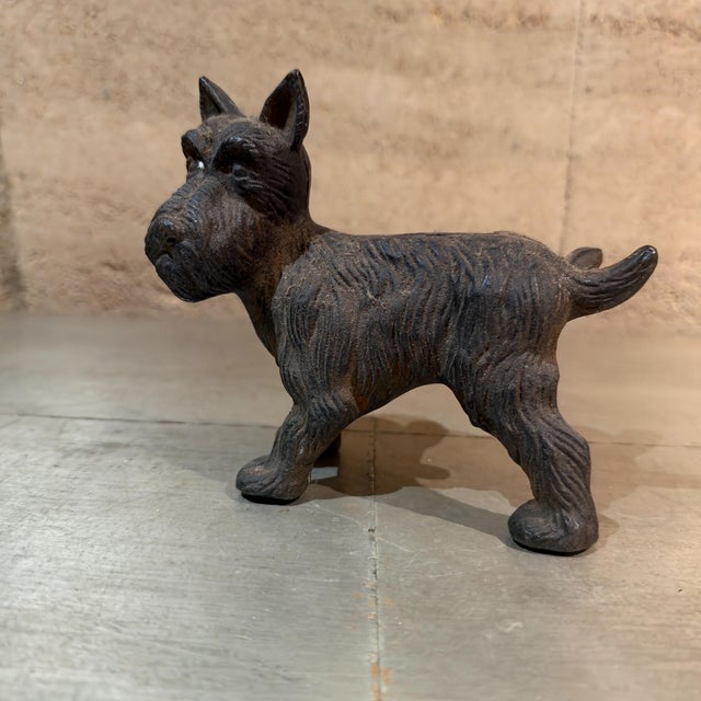 Cast Iron Scottish Terrier or Scottie Dog Figurine Door Stopper For Sale - Image 10 of 14