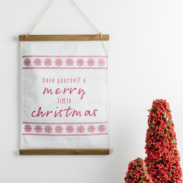 Modern Merry Christamas Wall Banner 20"H For Sale - Image 3 of 3