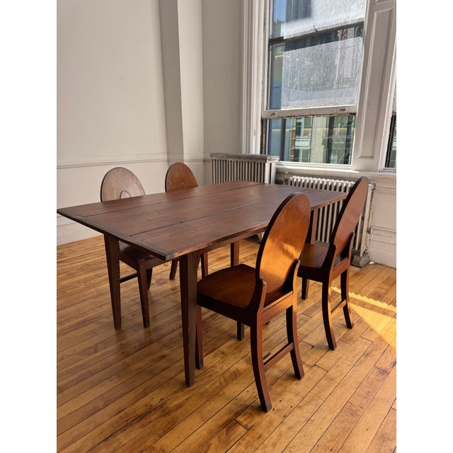 English Set of Four George III Mahogany Hall Chairs, Circa 1780 For Sale - Image 3 of 9