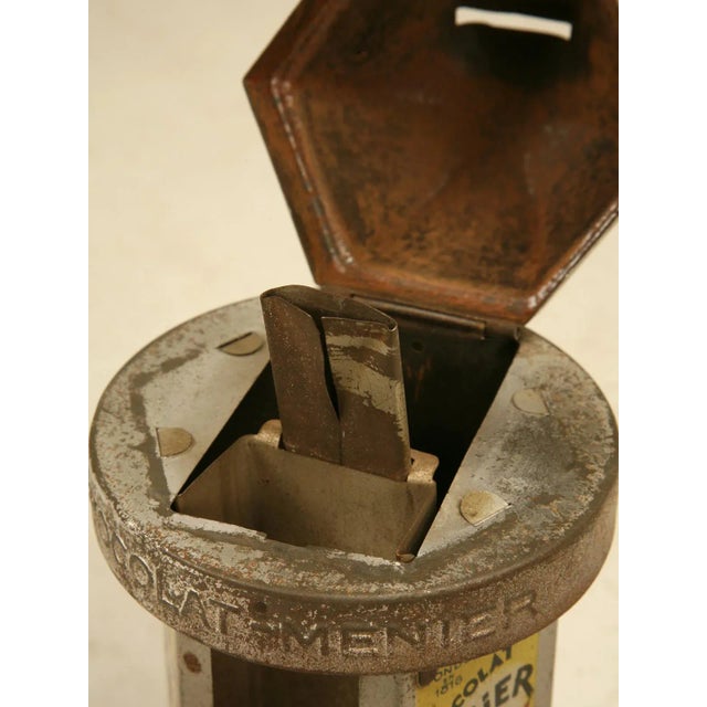 French Country Chocolate Menier Dispenser From a Store in Paris France All Original C1930's For Sale - Image 3 of 7