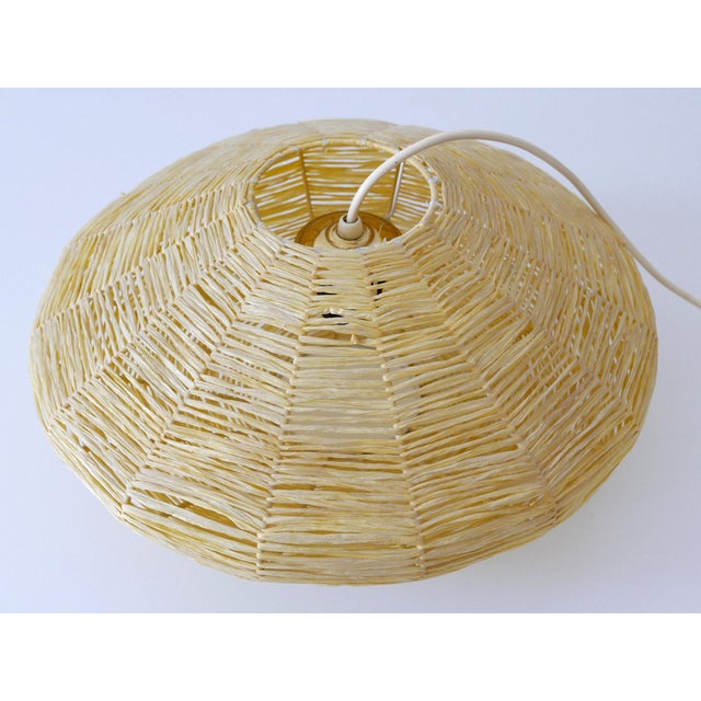 Mid-Century Modern Raffia Bast Pendant Lamp or Hanging Light, Germany, 1970s For Sale - Image 18 of 18