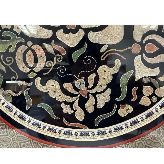 1900 - 1909 Framed Antique Chinese Qing Dynasty Embroidery 24lp110 For Sale - Image 5 of 8