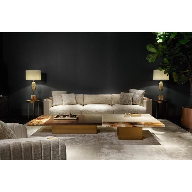 Contemporary Egon Three-Seater Sofa in Lamberto and Avion Fabrics by Arcahorn For Sale - Image 3 of 8