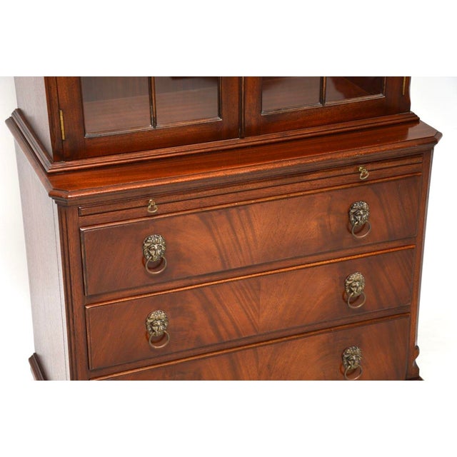 Brown Antique Georgian Bookcase, 1950s For Sale - Image 8 of 12