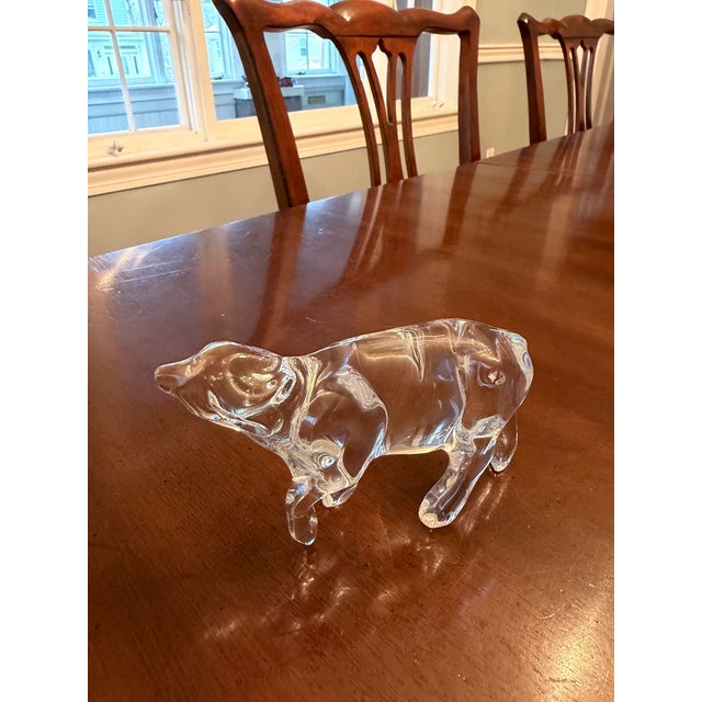 Glass Baccarat Crystal Ox Figurine For Sale - Image 7 of 10