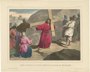 Becquet Frères, No. 34: Jesus Carrying the Cross, 1840, Print