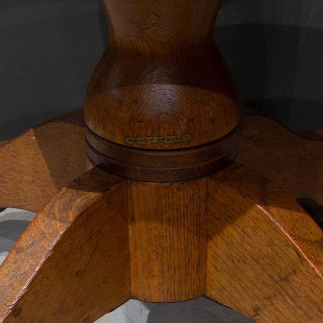 Brown Antique Milwaukee Chair Company Swivel Typset Office Chair c.1920-1940 For Sale - Image 8 of 9