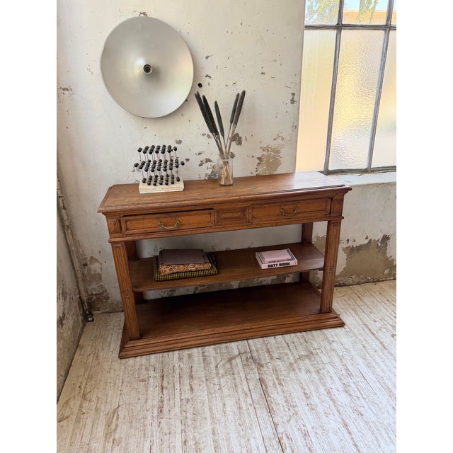 Wood 19th Century Oak Console Table For Sale - Image 7 of 18