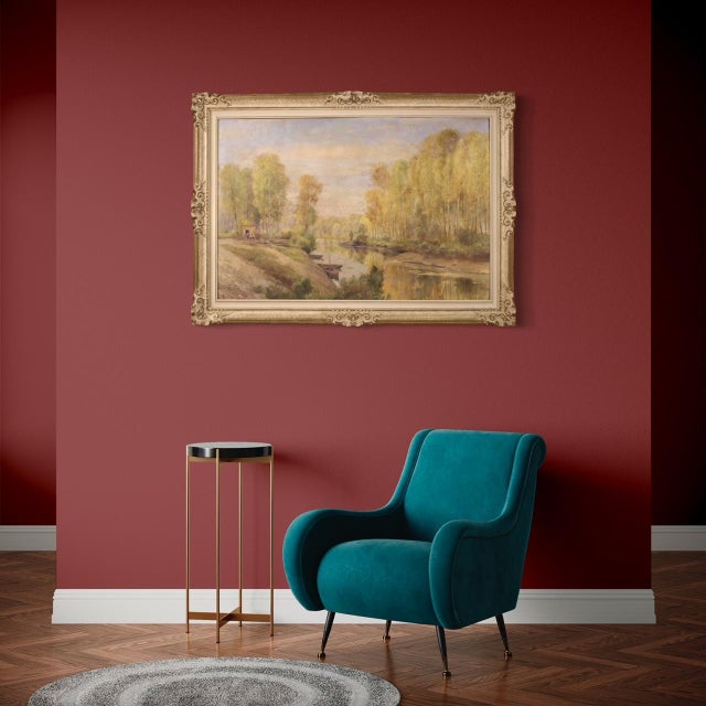 A. Corradi, Landscape, 1950, Oil on Panel, Framed For Sale - Image 4 of 16