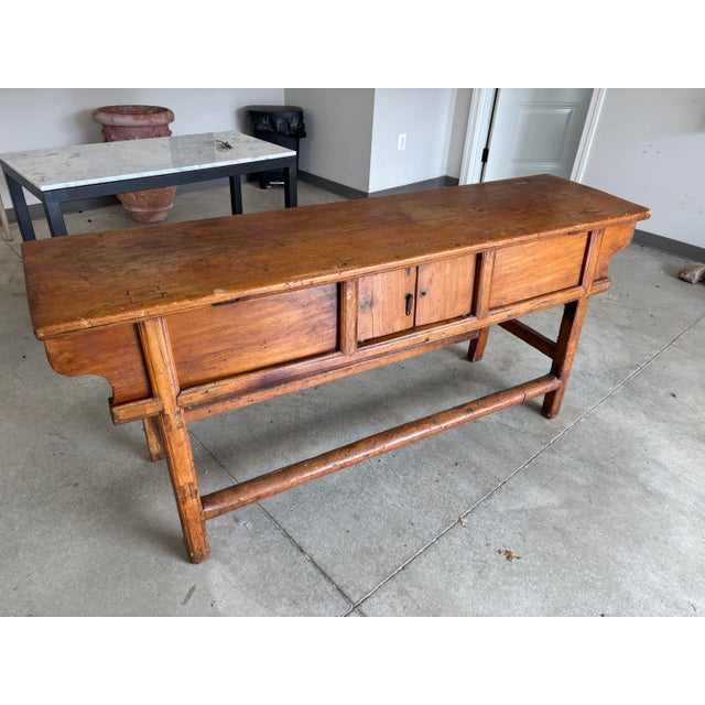 Brown Antique Chinese Temple Altar Sideboard For Sale - Image 8 of 8
