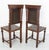 Middle Easter Oak and Leather Chairs with Studs 1920, Set of 2 For Sale - Image 6 of 18