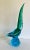 Here is a beautiful piece of art glass in the figure of a pheasant. The bird is perched, showing off it's gorgeous blue...