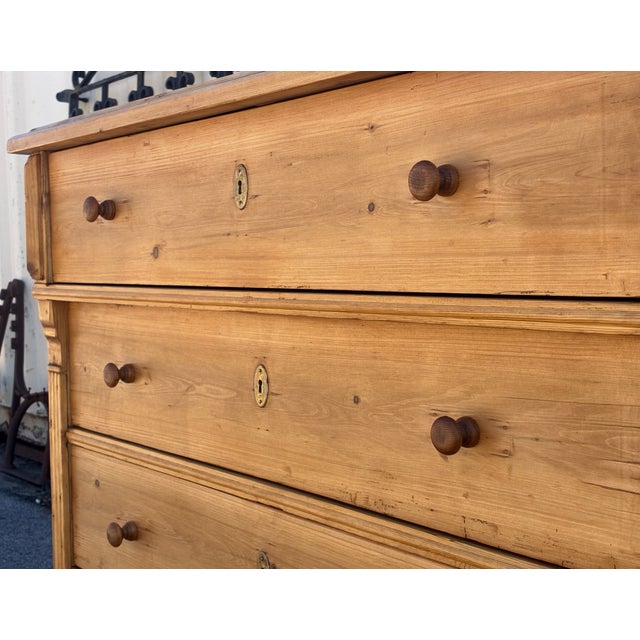 Pine Central European Chest of Four Drawers For Sale - Image 10 of 16