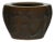 Vintage Chinese Brown and Blue Glazed Handcrafted Ceramic Planter For Sale