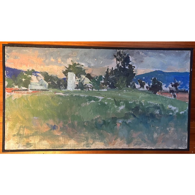 Green Walker Buckner (New York 1943) Impressionist Oil Painting on Canvas - New England Berkshire Landscape For Sale - Image 8 of 8