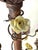 Italian Gilt Iron Five-Light Chandelier with Porcelain Flowers, 1930 For Sale - Image 18 of 18