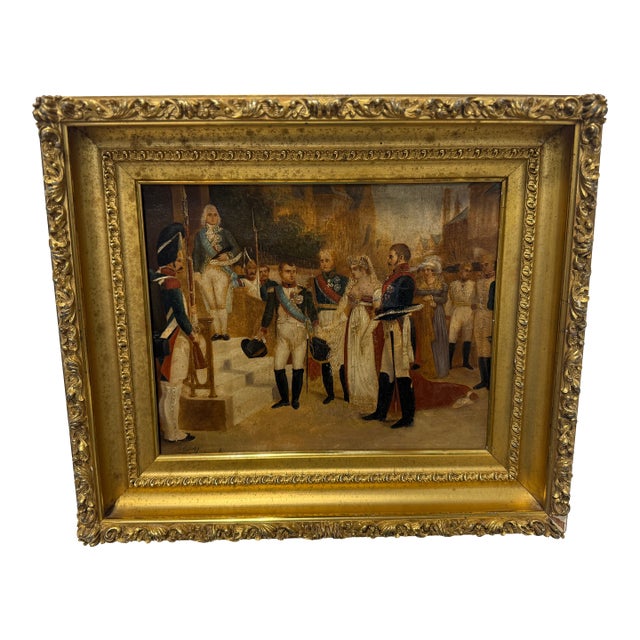 After Nicolas Gosse (1787–1878) Napoleon I Receiving Queen Louise of Prussia For Sale