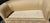 Saffron Beautiful Custom Made Sofa in a Safron Color Light Gold Fabric For Sale - Image 8 of 12
