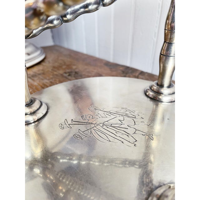 French Early 1900s Antique Silver Plated Maxim's De Paris Mechanical Wine Decanter For Sale - Image 3 of 12