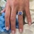 Natural Tanzanite Diamond Ring Size 6.5 14k W Gold 3.89 TCW Certified For Sale In New York - Image 6 of 12