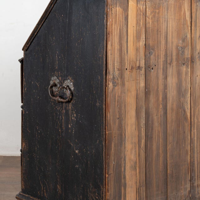 Late 18th Century Danish Black Oak Secretary Bureau For Sale - Image 13 of 15