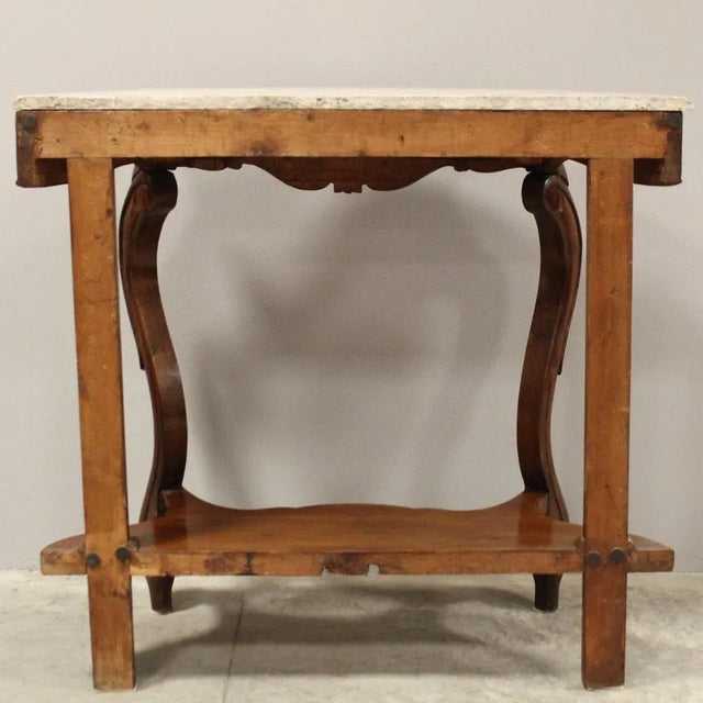 19th Century Louis Philippe Walnut Console, Italy For Sale - Image 5 of 11