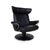 Set of Black Leather Jazz Recliner and Ottoman from Stressless For Sale - Image 6 of 17