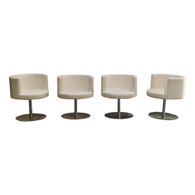 Cidonio Swivel Chairs by Antonia Astori for Cidue, Italy, 1970s, Set of 4 For Sale