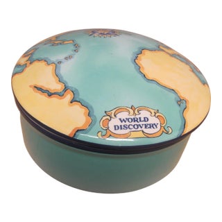 Tiffany & Co. "World Discovery" Covered Bowl Made Exclusively for Tauck For Sale