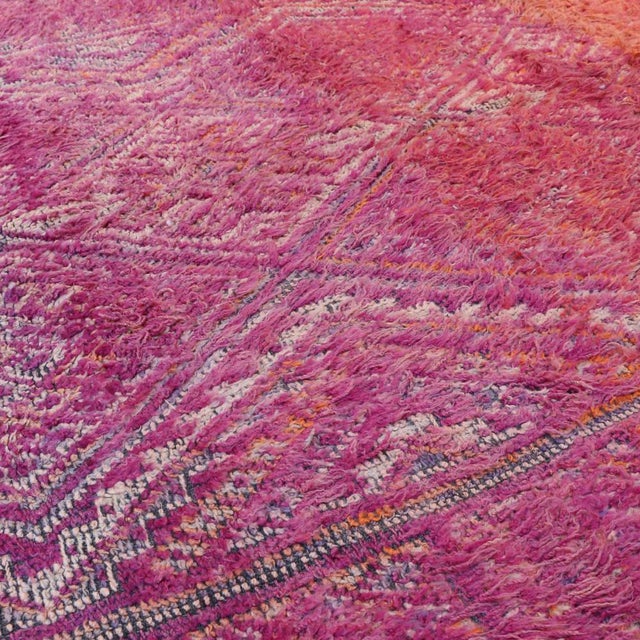 1980's Moroccan Beni M'Guild Wool Rug - 10.6 X 6.2 Ft For Sale - Image 4 of 7