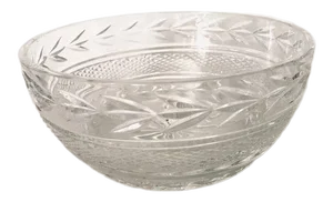 Vintage Cut Crystal Large Center Bowl