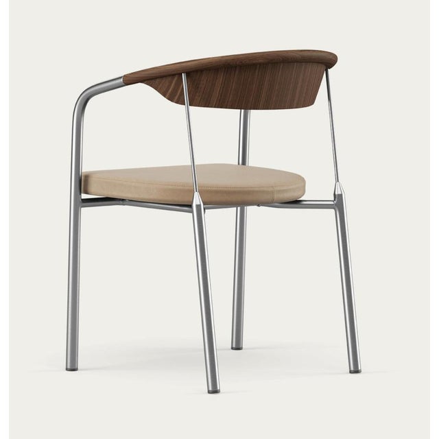 Contemporary Chairman Chair in Walnut with Upholstery in Lime by Henrik Tengler for One Collection For Sale - Image 3 of 16