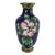 Chinese Cloisonné Floral Brass Vase 6.25" For Sale