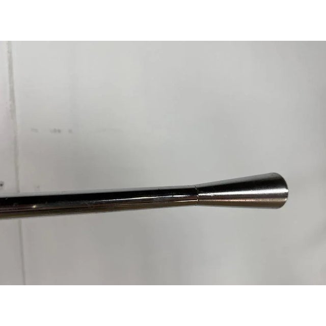 Vintage Chromed and White Metal Up-Light Floor Lamp, 1970s For Sale - Image 4 of 13