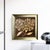 Original Framed Botanical Flower Painting, Dark Brown Wall Art, Oil on Canvas in Gold Frame, 14x14 Maximalist Boho Home Decor For Sale - Image 4 of 4
