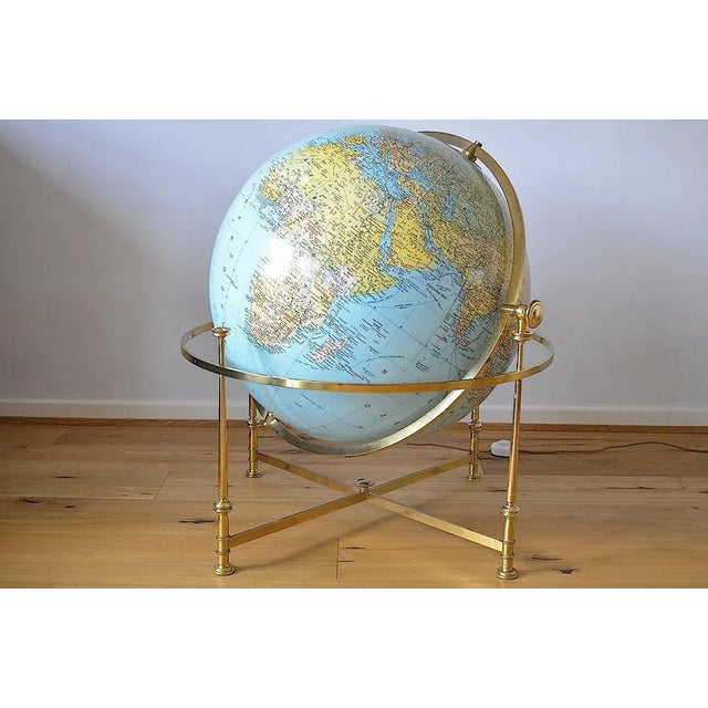 XXL Globe in Brass Frame from JRO Verlag, 1960s For Sale - Image 14 of 18