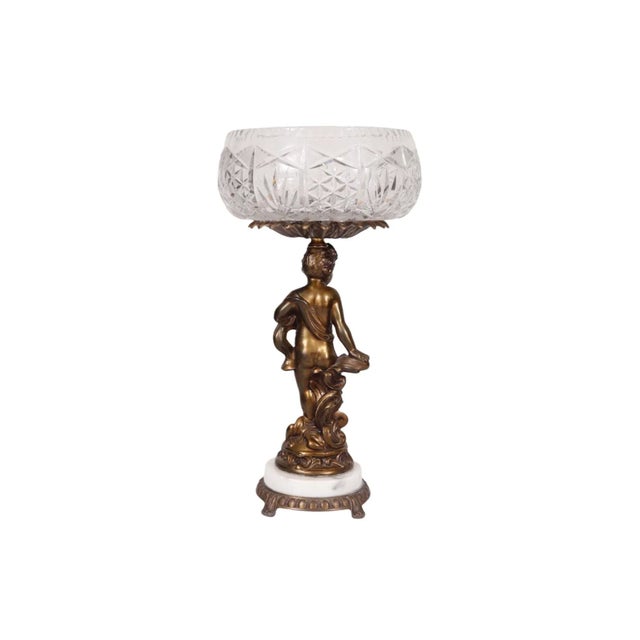 Bronze Plated Figural Compotier For Sale - Image 9 of 12