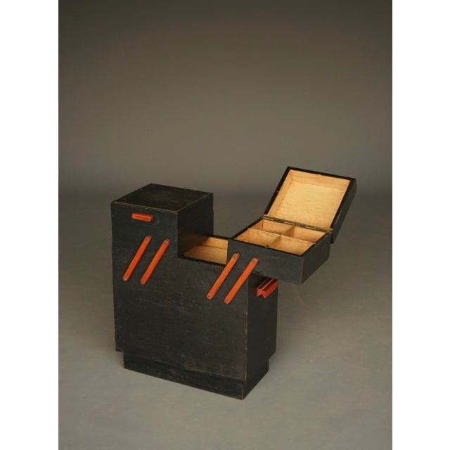 Modernist Sewing Box with Orange Details, 1930s For Sale - Image 15 of 18